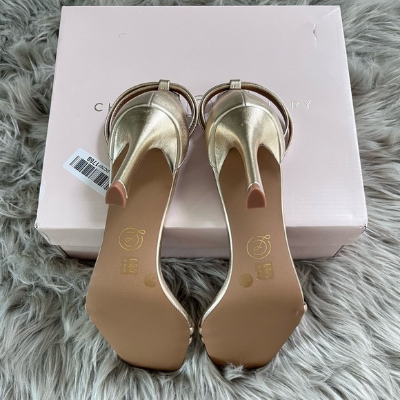 NIB Chinese Laundry Jasmine Ankle Strap Dress Sandal in Gold Women’s Size 8.5 - Picture 5 of 7